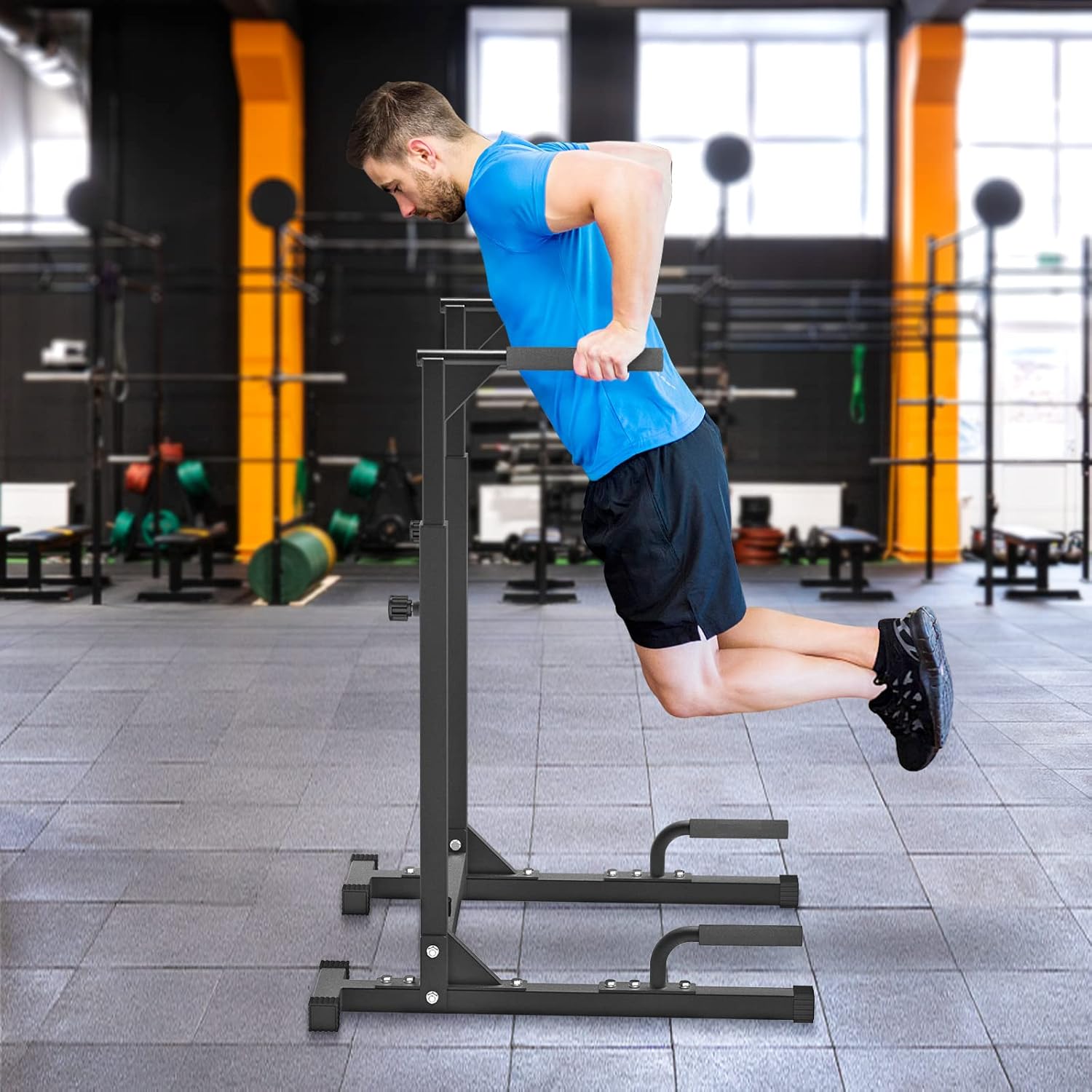 Home Gym Leg Press - Barras Paralelas Metálicas para Flexiones y