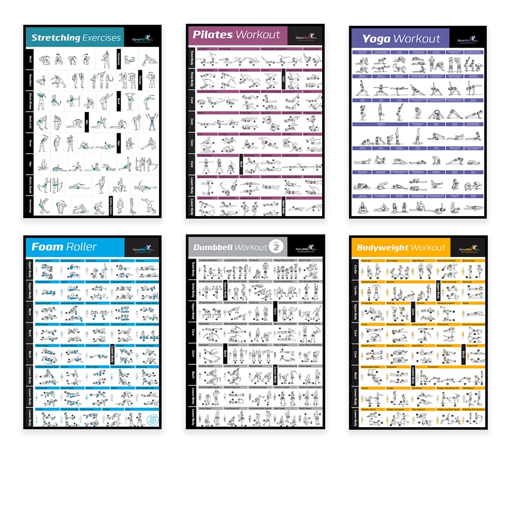 Home Gym Setup - Tabla de ejercicios corporales, entrenamiento en