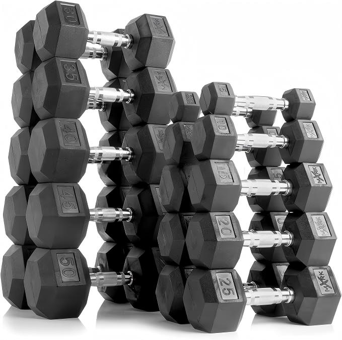 Hex Dumbbell Set - Mancuernas Hexagonales Recubiertas de Goma Premium