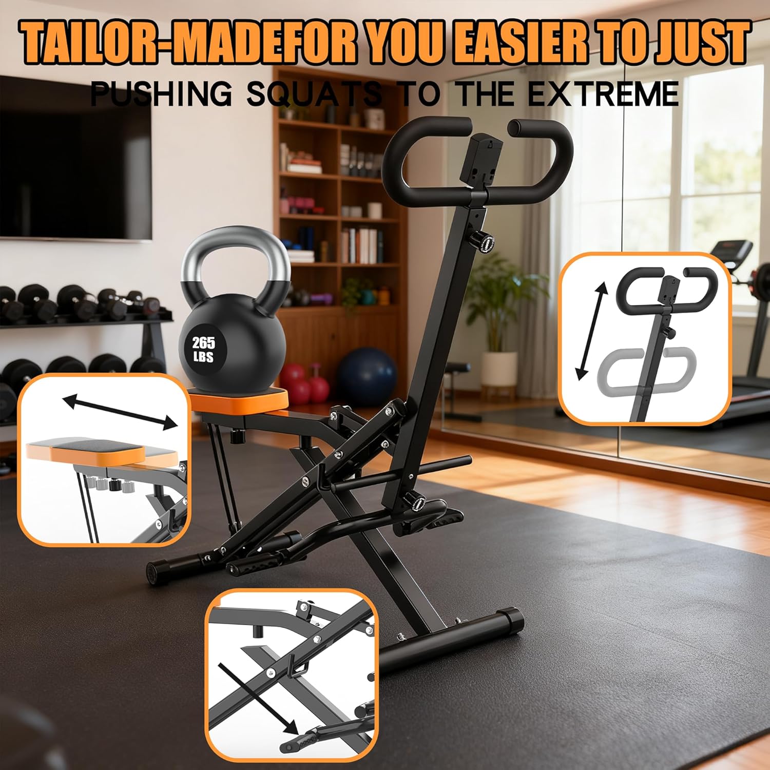 Home Gym Leg Press - Máquina de Sentadillas para el Hogar,