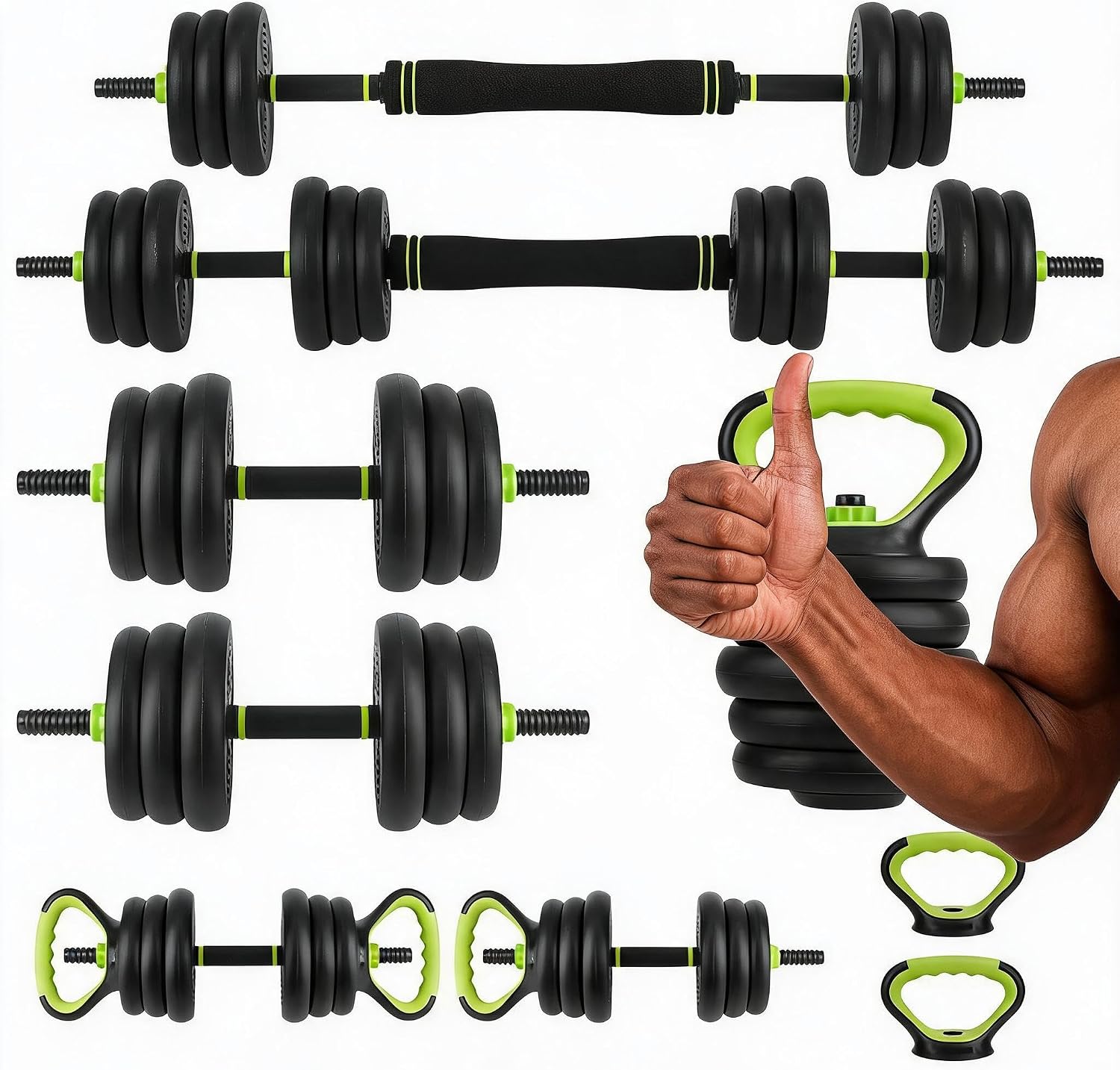 Home Gym Leg Press - Juego de Mancuernas Ajustables 4 en