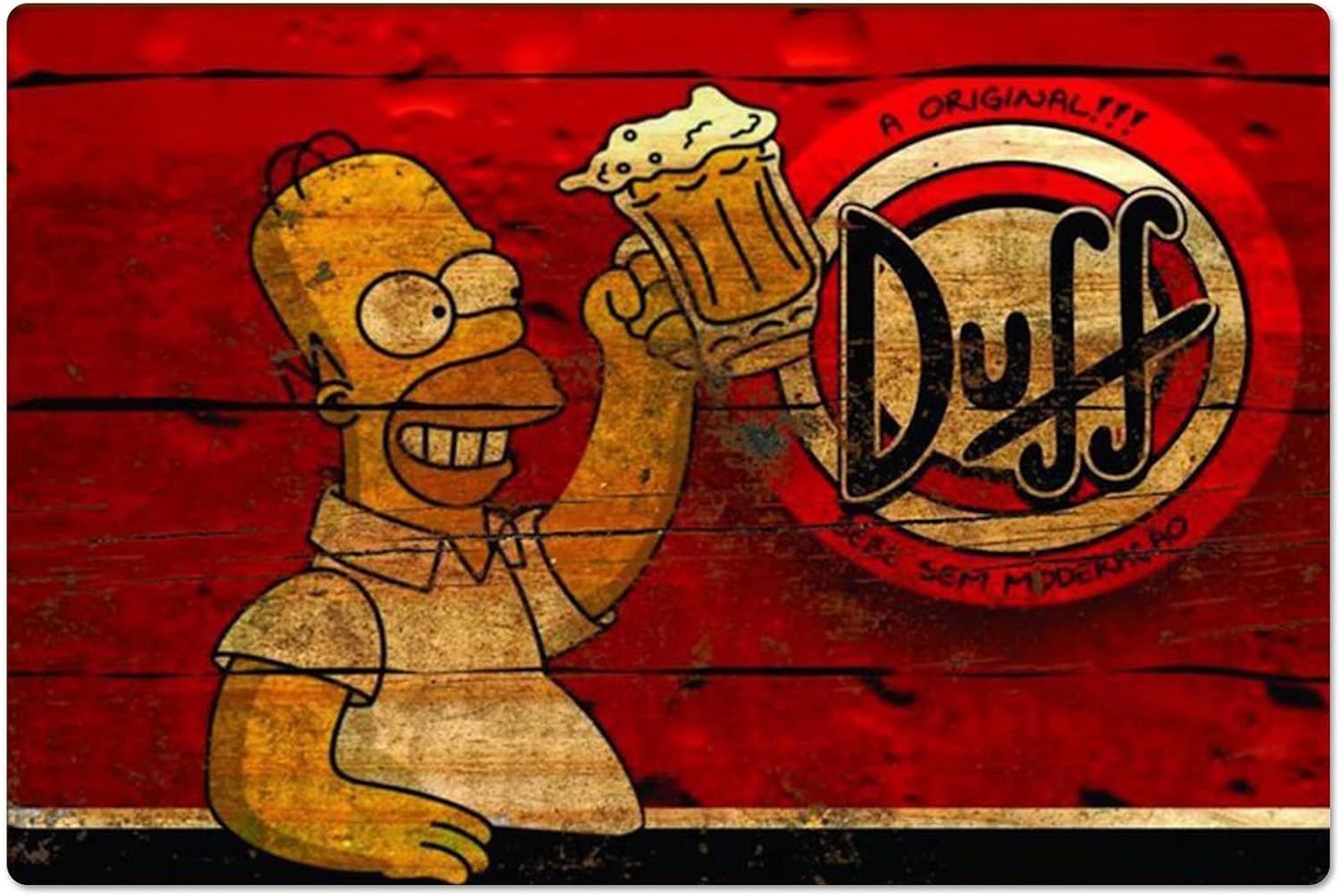 Home Gym Setup - Letrero Metálico Retro de Cerveza Homer