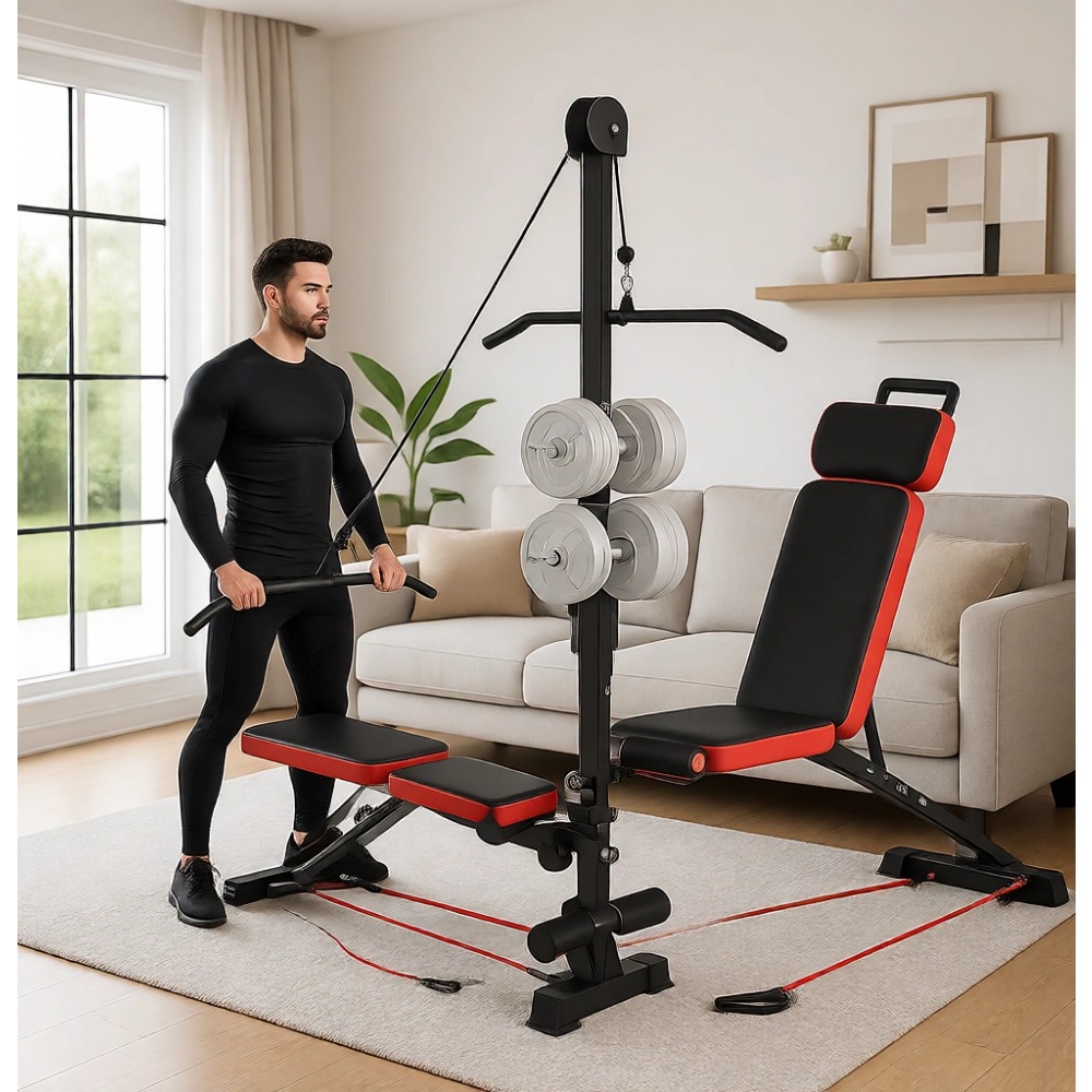 Adjustable Weight Bench - Banco de Pesas Multifuncional con Sistema