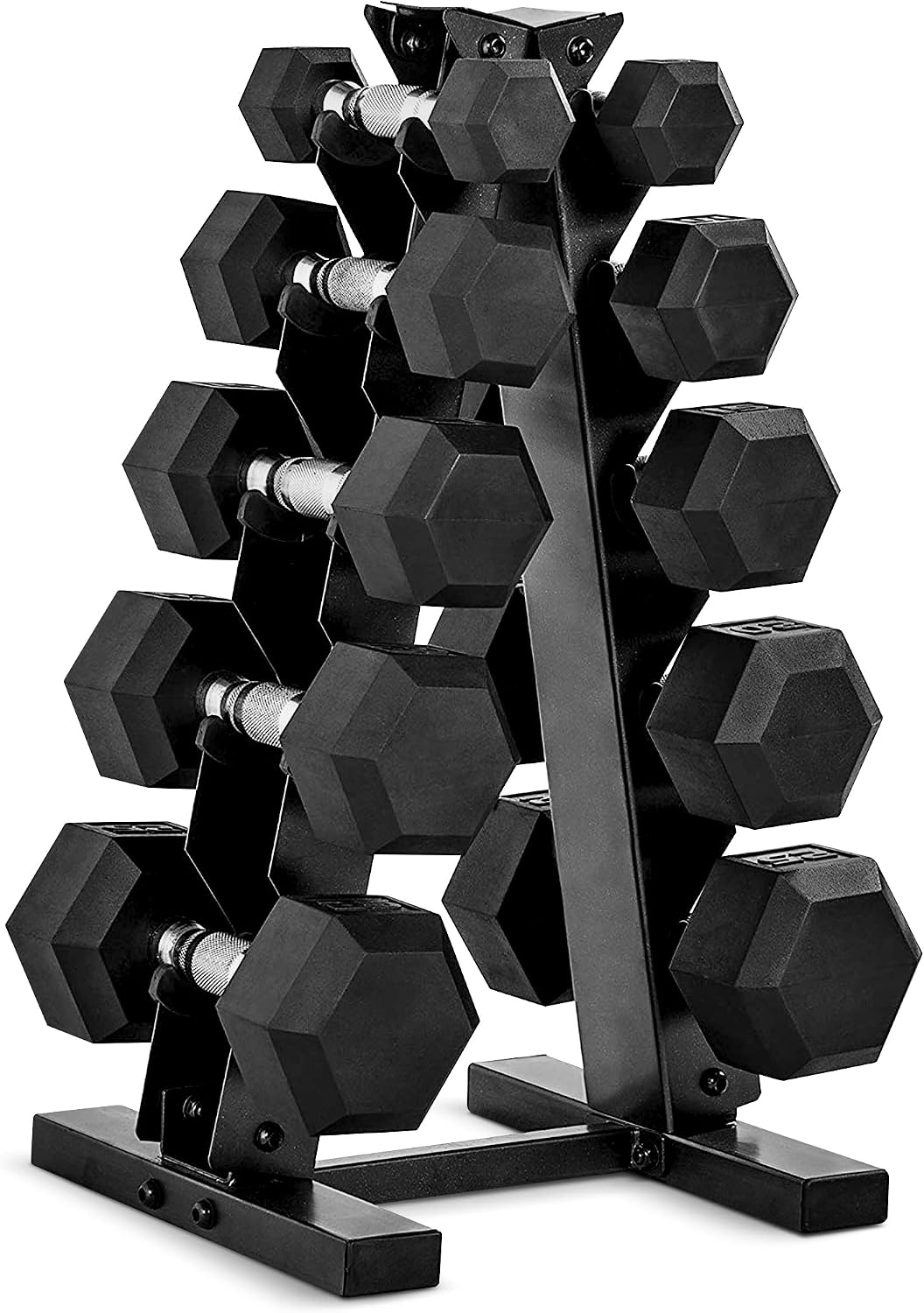 Hex Dumbbell Set - Juego de Mancuernas Hexagonales Recubiertas de