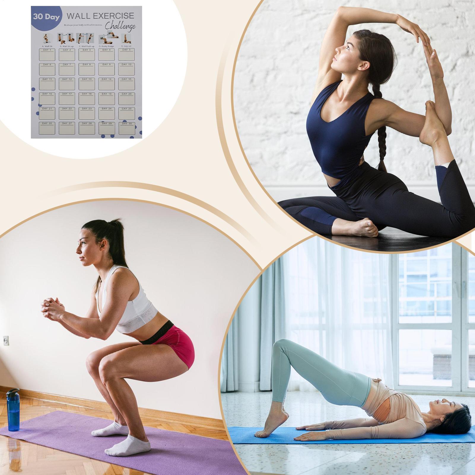 Workout Plan Home Gym - Planificador de ejercicios de pared, 30