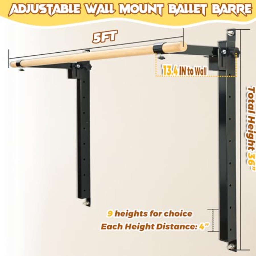 Barra de Ballet para Montar en - Home Gym Wall Mounted reseña y precio