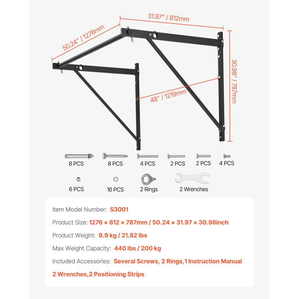 Barra de dominadas de alta res - Home Gym Wall Mounted reseña y precio