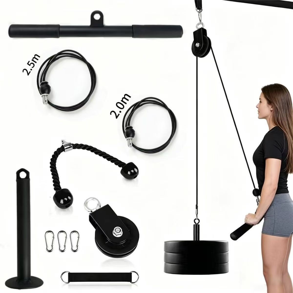 Sistema de Poleas Silencioso d - Home Gym Diy Pulley System reseña y precio
