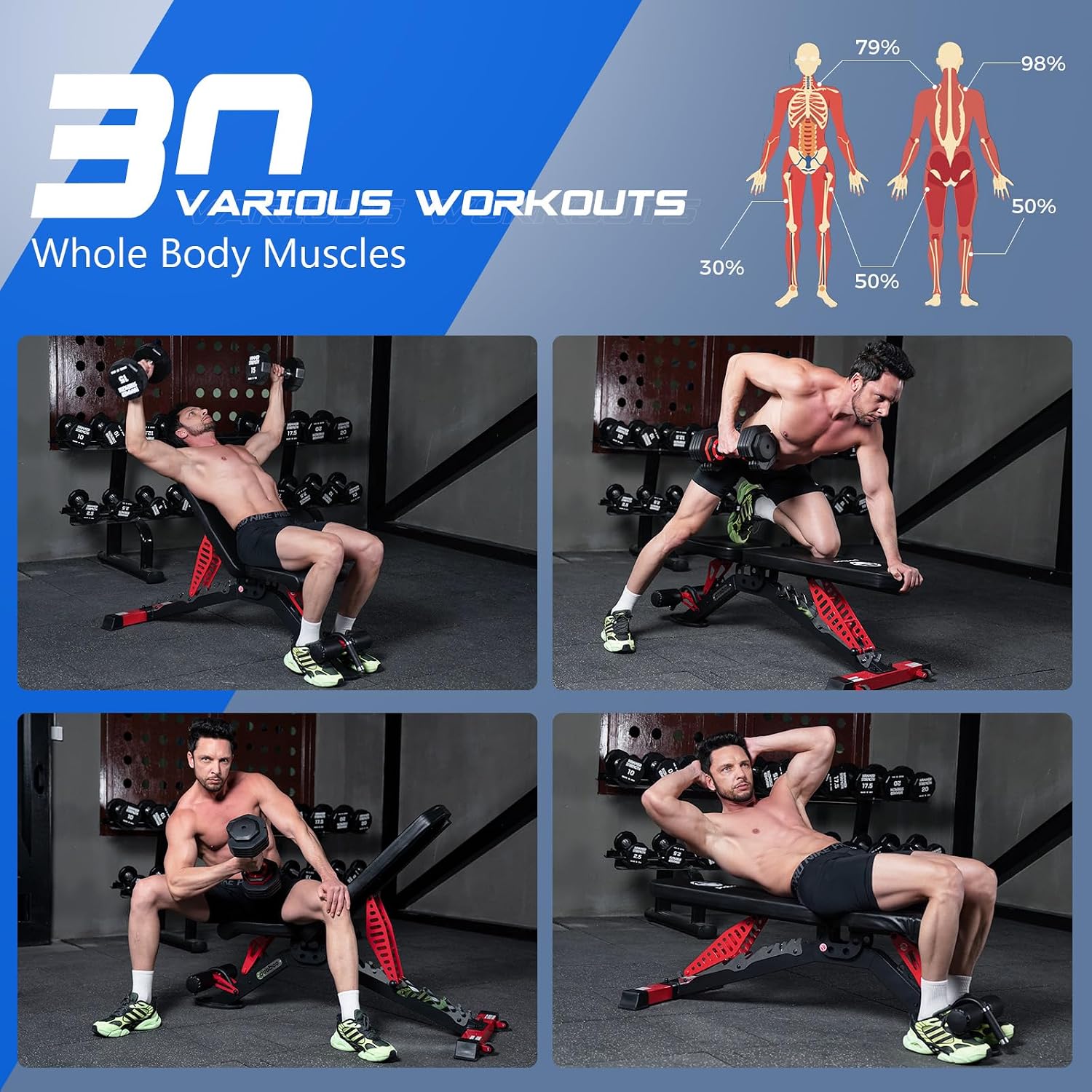 Banco de Pesas Ajustable, Banc - Adjustable Weight Bench reseña y precio