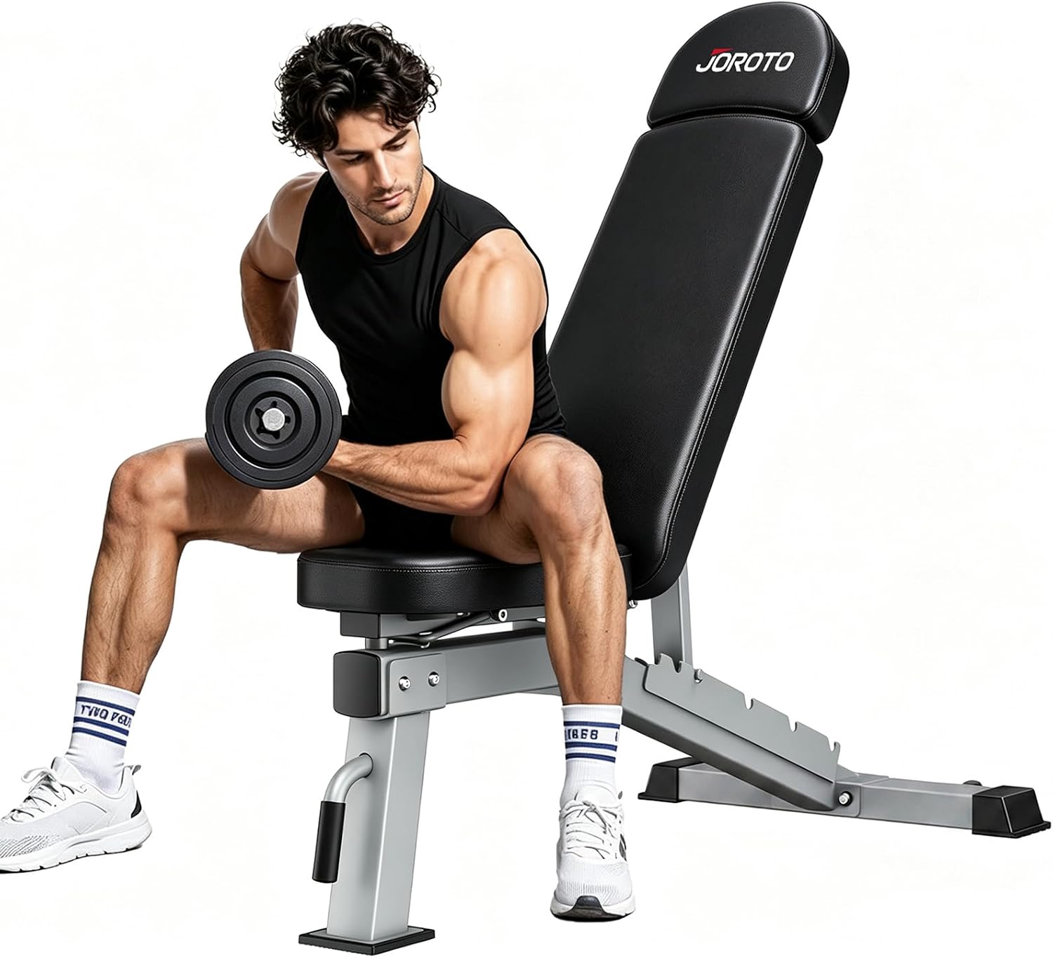 Banco de Pesas Ajustable con C - Adjustable Weight Bench reseña y precio