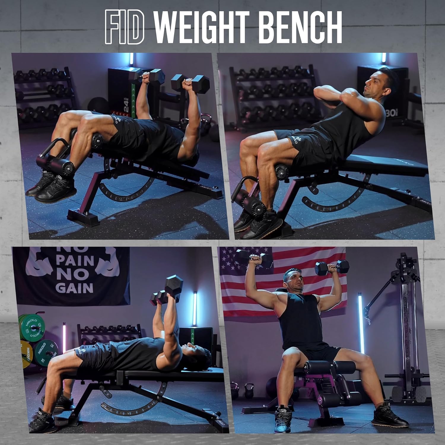 Banco de Pesas para Gimnasio e - Adjustable Weight Bench reseña y precio