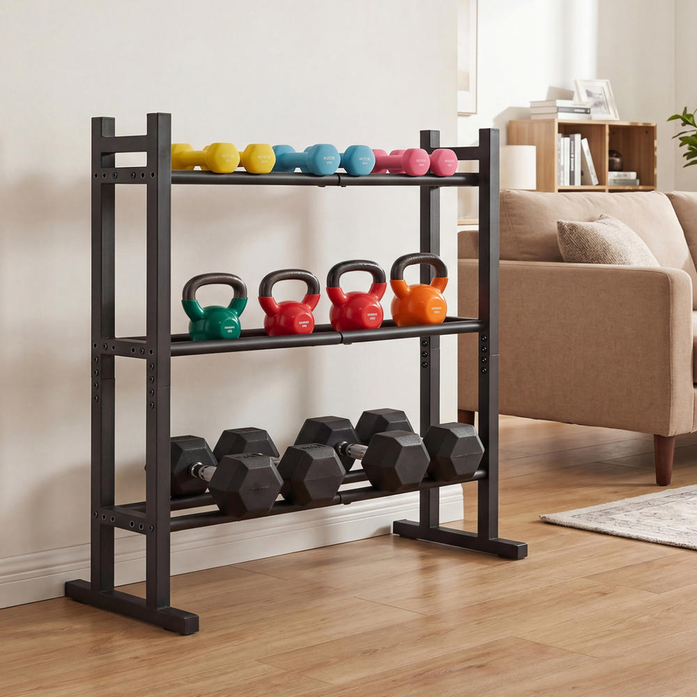 Estante para mancuernas de 3 n - Home Gym Weights reseña y precio