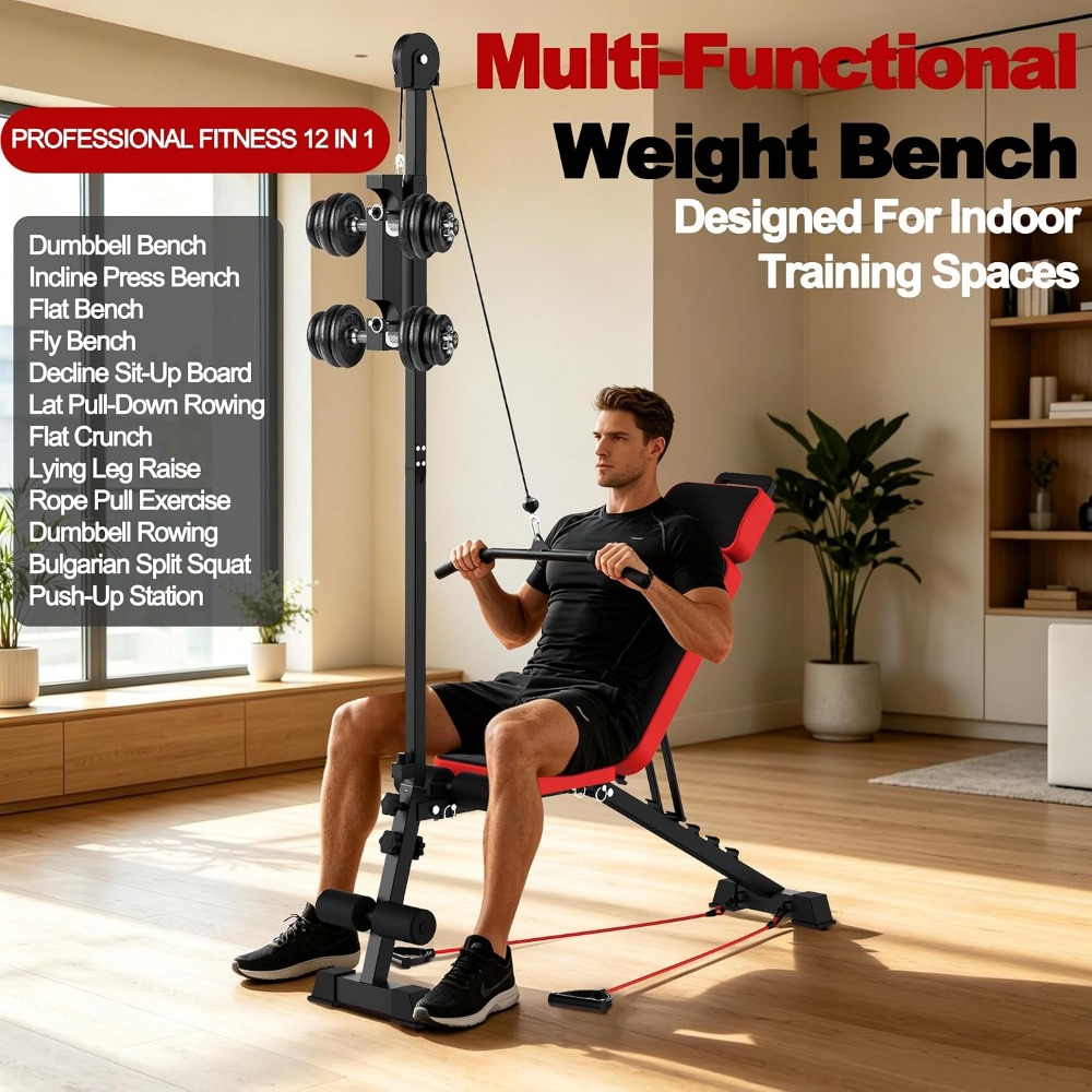 Banco de Pesas Multifuncional  - Adjustable Weight Bench reseña y precio
