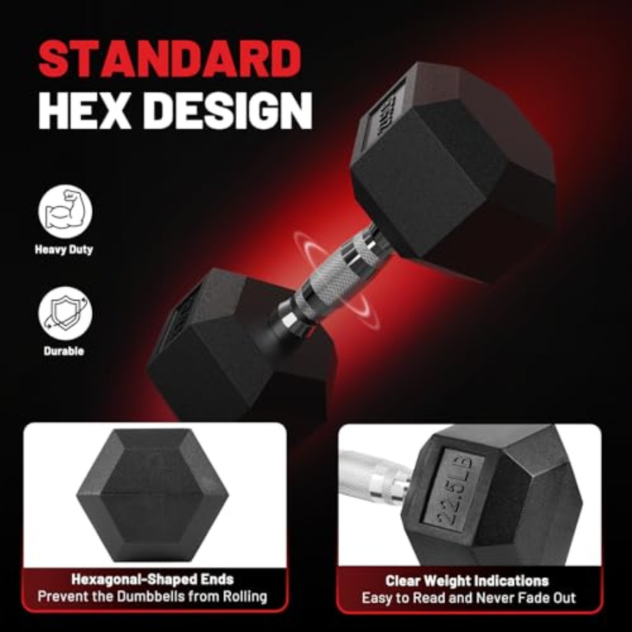 Juego de Mancuernas HEX de 2.5 - Hex Dumbbell Set reseña y precio