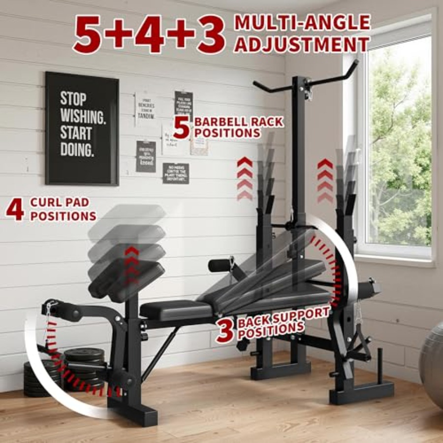 Set de Banco de Pesas para Gim - Home Gym Leg Press reseña y precio