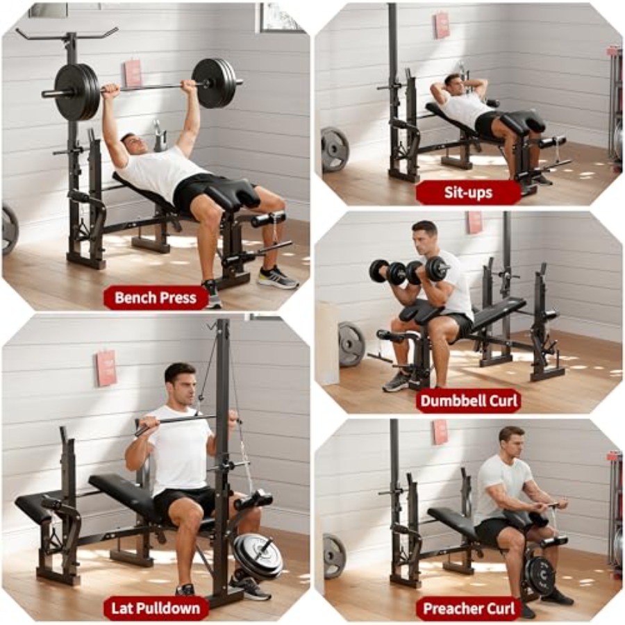 Set de Banco de Pesas para Gim - Home Gym Leg Press reseña y precio