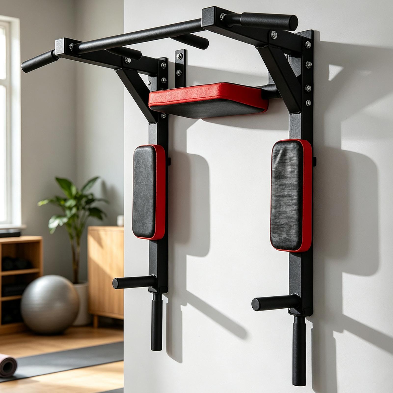 Barra de dominadas montada en  - Home Gym Hack reseña y precio