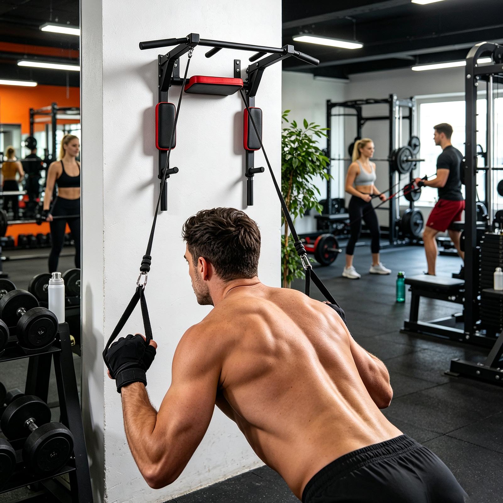 Barra de dominadas montada en  - Home Gym Hack reseña y precio